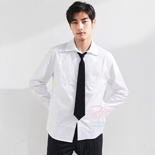 亏本清男款修身长袖短袖DK学生制服衬衫白领职业日常透气吸汗衬衫