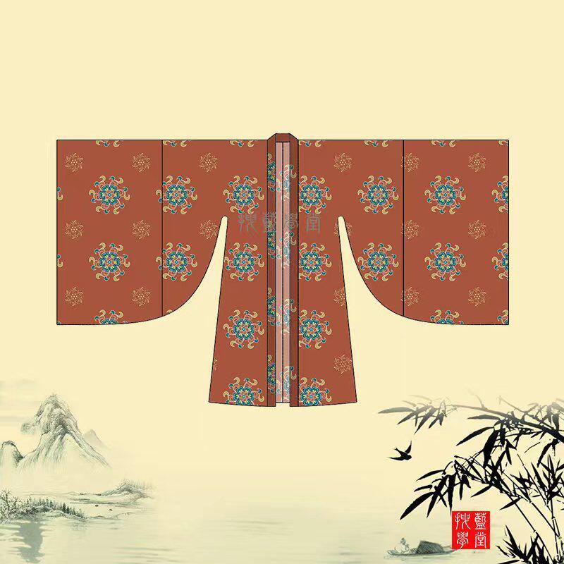 唐制汉服大袖衫上衣古装齐胸外套1：1裁剪图纸样板打版型 手工DIY
