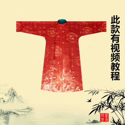 儿童汉服唐制圆领袍裁剪图纸样板