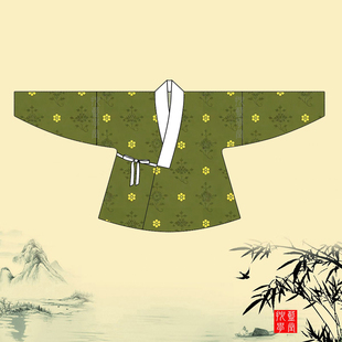 复原明制汉服对穿交弓袋袖对交穿裁剪1:1图纸样板打版型 手工DIY