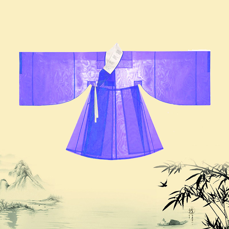 明制道袍孔府旧藏复原汉服大袖衫裁剪1:1图纸样板打版型 手工diy