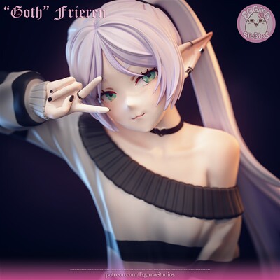 芙莉莲 私服 葬送的芙莉莲 3D打印模型 stl素材文件已分体