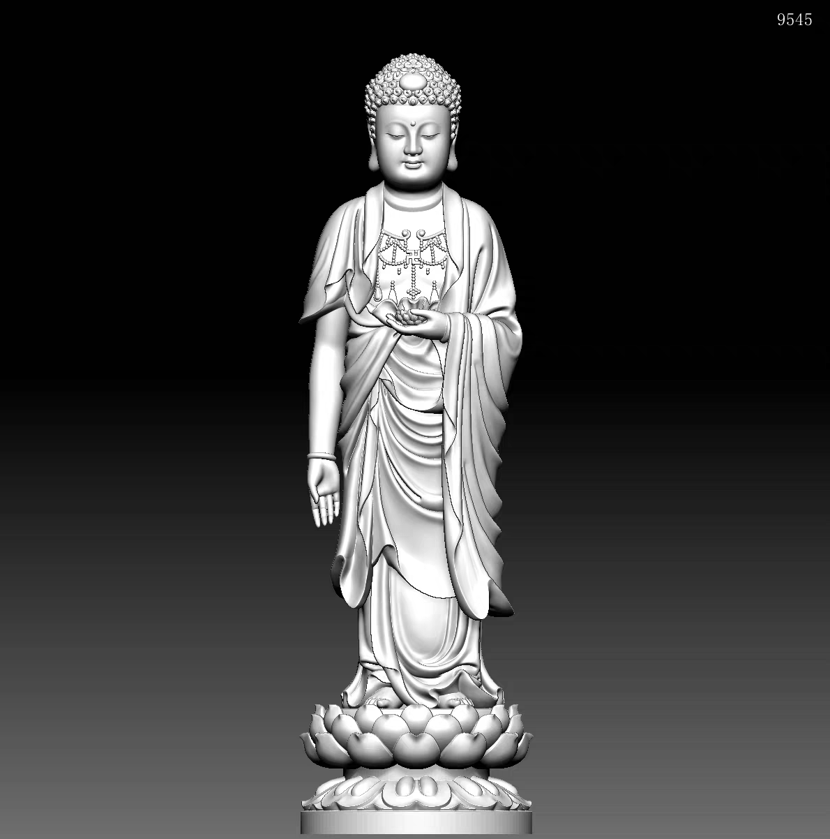 西方三圣佛像阿弥陀佛像大势至家用供奉神像装饰摆件stl圆雕