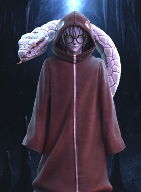 火影忍者Yakushi Kabuto药师兜3D打印模型STL文件素材高精度分体