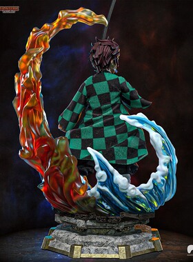 灶门炭治郎鬼灭之刃3D打印模型STL文件素材高精度已分体