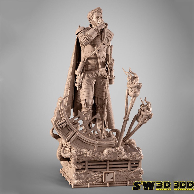 星球大战索格雷雕像3D打印模型STL文件素材高精度