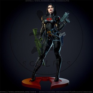 特种部队男爵夫人The Baroness3d打印模型stl图纸文件素材高精度