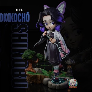 鬼灭之刃Kocho胡蝶忍3D打印模型STL文件素材高精度已分体