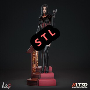 DC魔法之书塞勒涅加里奥女吸血鬼3D打印模型STL文件素材高精度