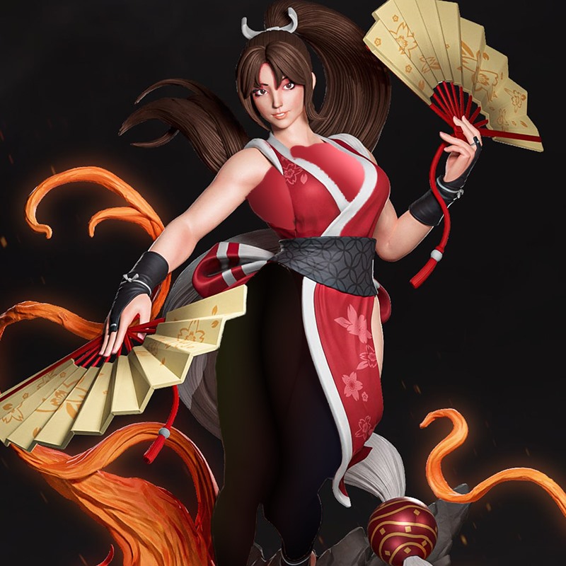 拳皇格斗不知火舞饿狼传说3D打印模型STL文件素材高精度