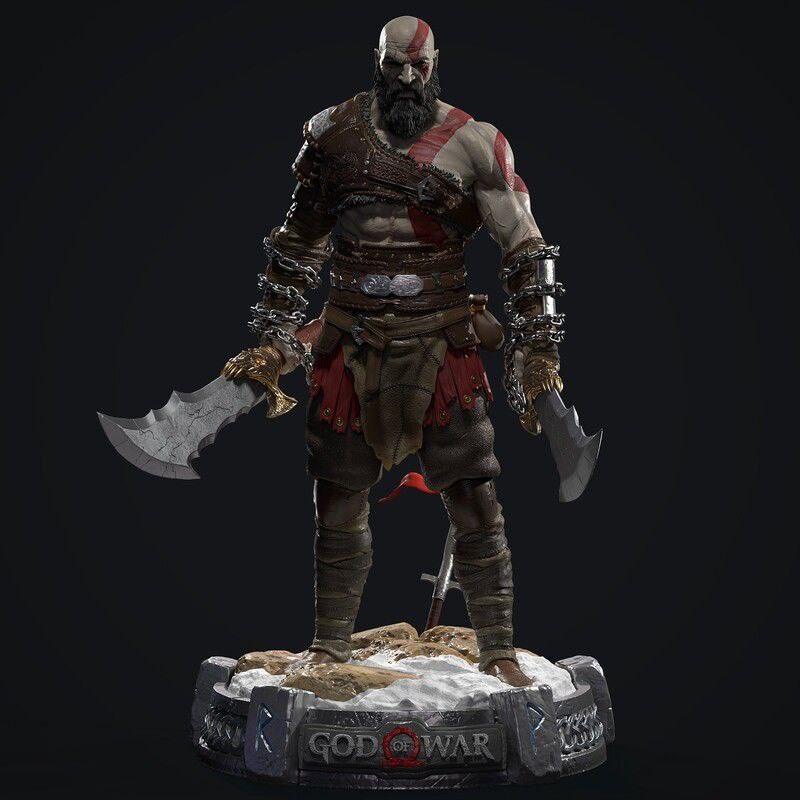 奎托斯战神3D打印模型STL文件素材高精度