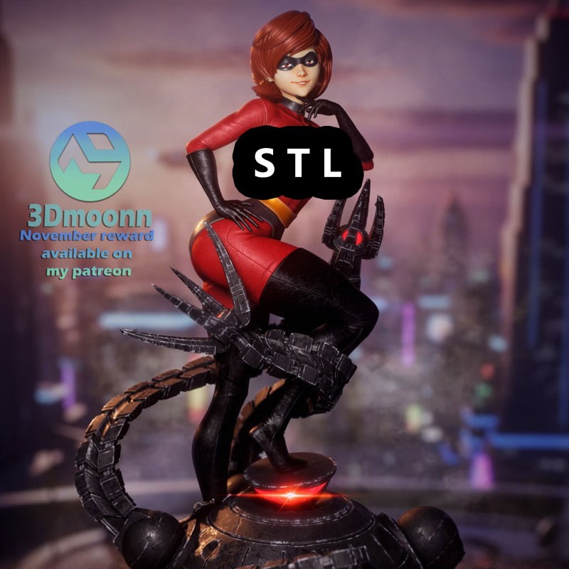 dc超人总动员弹力女超人3D打印模型STL文件素材高精度分体