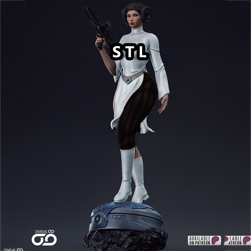 星球大战Princess Leia莱娅公主3D打印模型STL文件素材高精度图纸