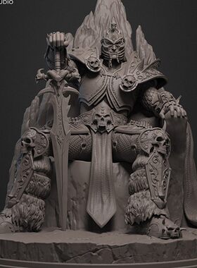 洛丹伦王子阿尔萨斯巫妖王魔兽世界3D打印模型STL文件素材高精