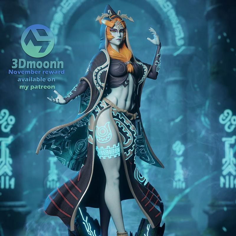 塞尔达传说黄昏公主Midna米德娜3D打印模型STL文件素材高精度
