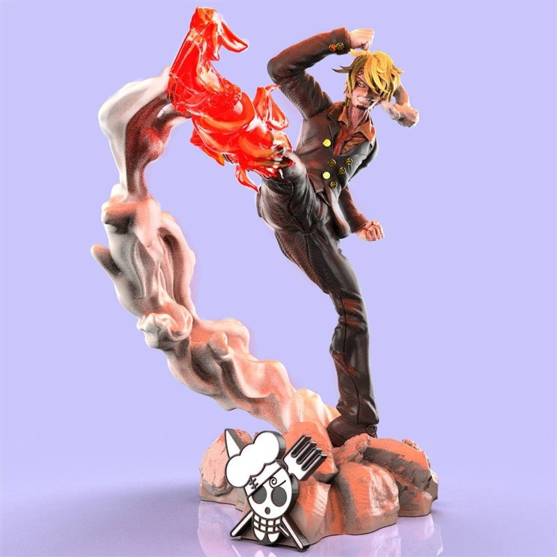 香吉士海贼王山治踢3D打印模型STL文件素材高精度
