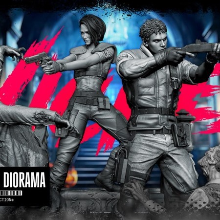 生化危机场景3D打印模型STL文件素材高精度克里斯 吉尔·瓦伦蒂安