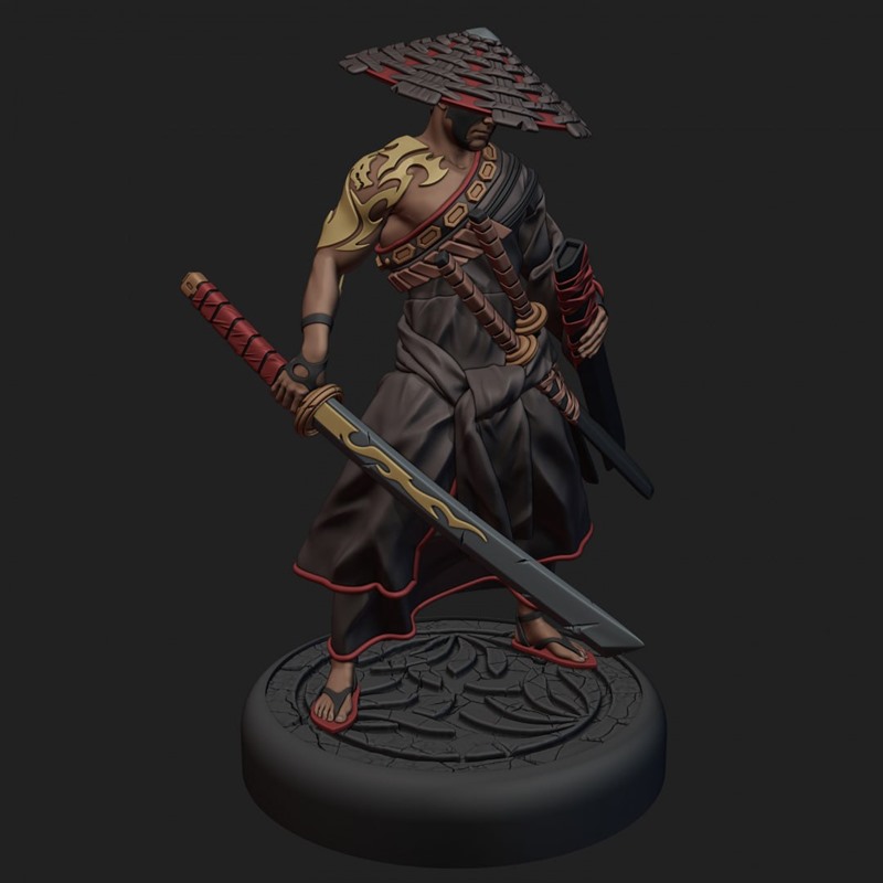 武士道精神武明夫3D打印模型STL文件素材高精度分体件2个