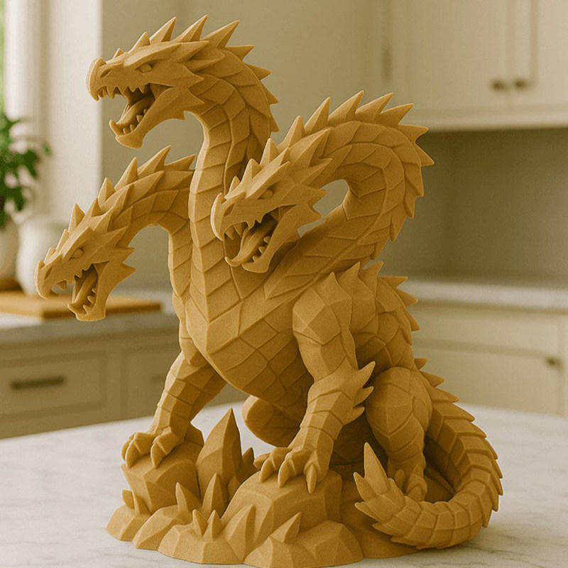 魔兽世界棘刺峡谷多头九头蛇3D打印模型STL文件素材高精度整体图片