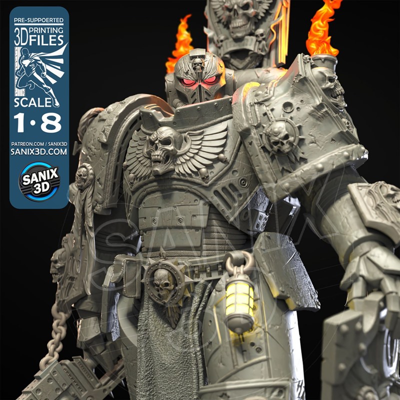 机甲类战争机器星骑士版3D打印模型STL文件素材高精度