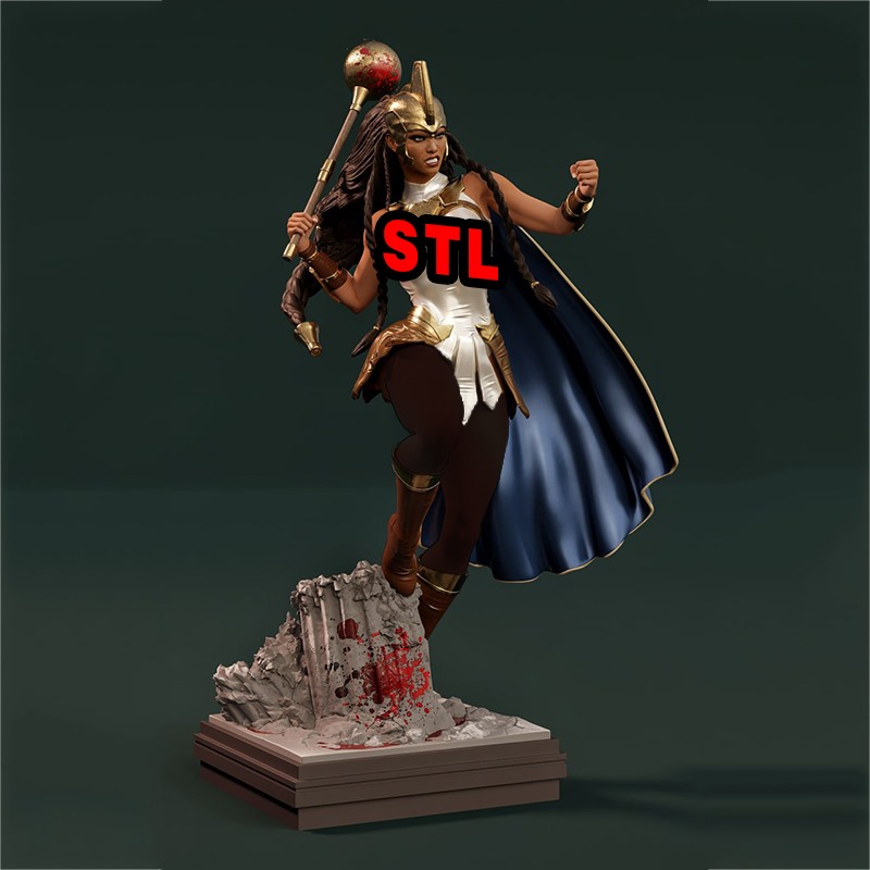 战争女神女战士风格3D打印模型STL文件素材高精度