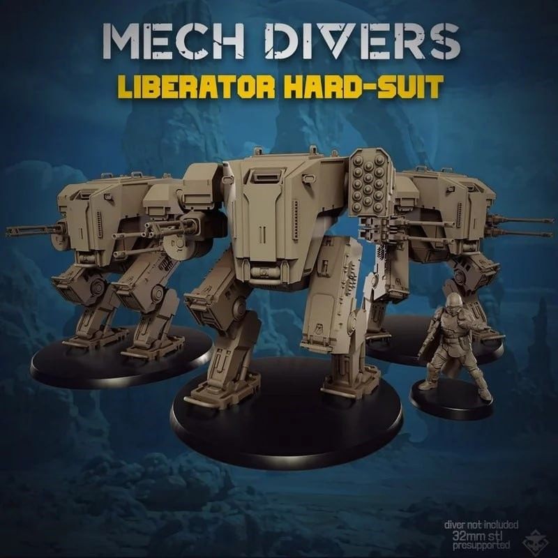 解放者重型机甲潜行者3D打印模型STL文件素材高精度