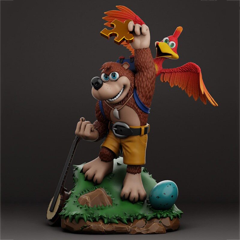 班卓熊大冒险红色飞鸟凯祖伊3D打印模型STL文件素材高精度