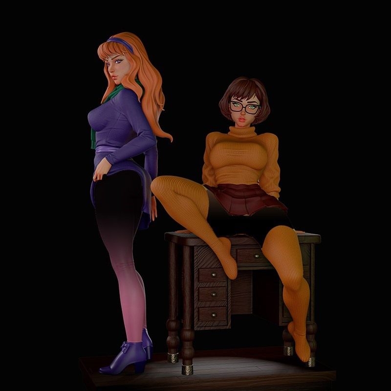 史酷比达芙妮和维尔玛3d打印模型stl文件素材高精度已分体双体版