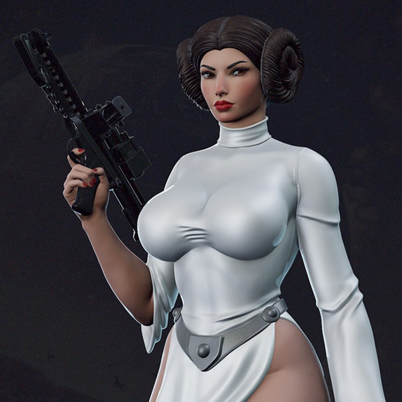 莱娅公主星球大战3D打印模型STL文件素材高精度图纸