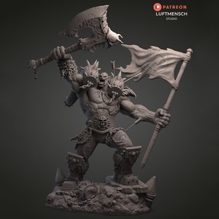 魔兽世界加尔鲁什地狱咆哮3D打印模型STL文件素材高精度已分体
