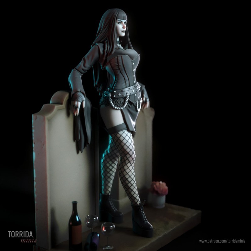 暗黑风格渡鸦托里达3D打印模型STL文件素材高精度