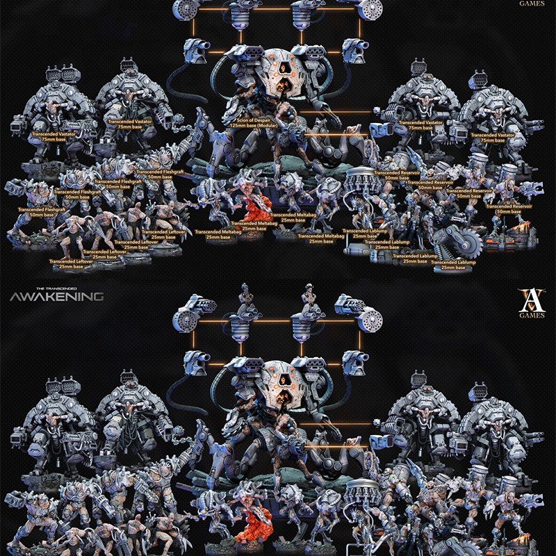 反派游戏超脱者觉醒3D打印模型STL文件素材高精度已分体桌游战旗