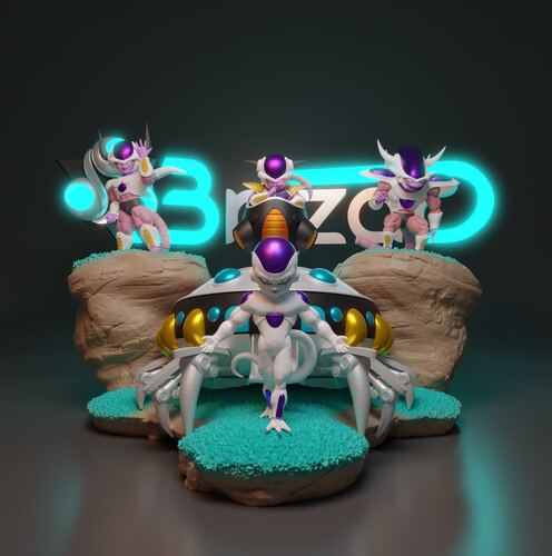 弗利萨 Q 版场景套装3D打印模型STL文件素材高精度