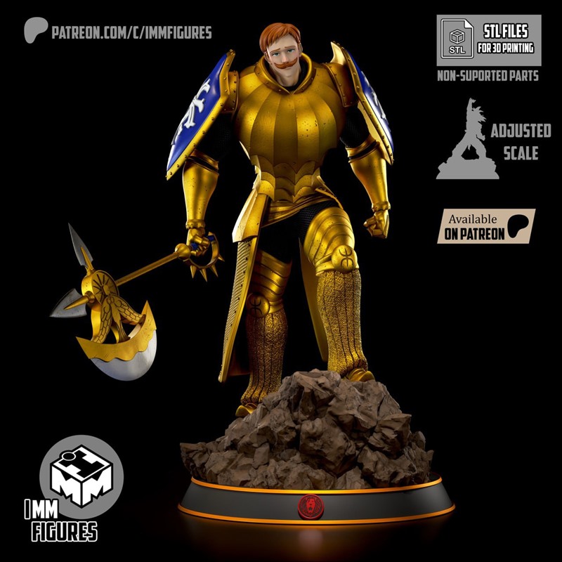 艾斯卡诺七大罪3D打印模型STL文件素材高精度图纸