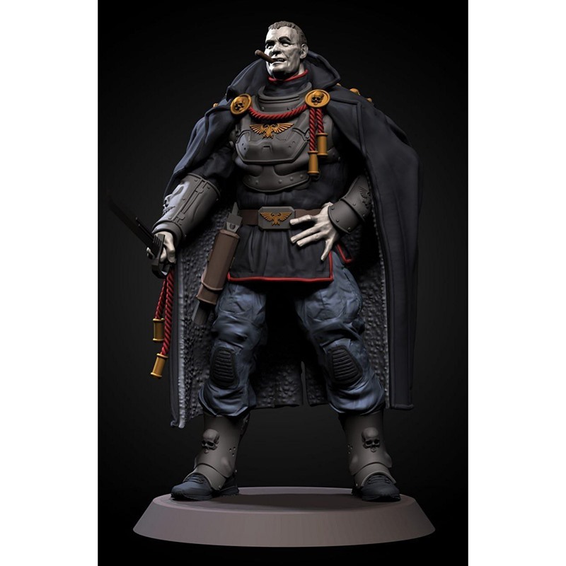 战锤40K帝国卫队政治军官战棋3D打印模型STL文件素材高精度已分体