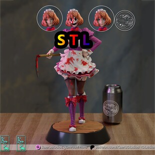 天空侵犯女仆装整体3D打印模型STL文件素材高精度