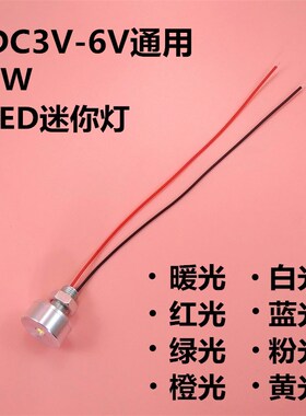 创意1WLED灯珠5V灯3V-6V灯泡DIY手工小灯泡充电宝灯笼装饰迷你灯