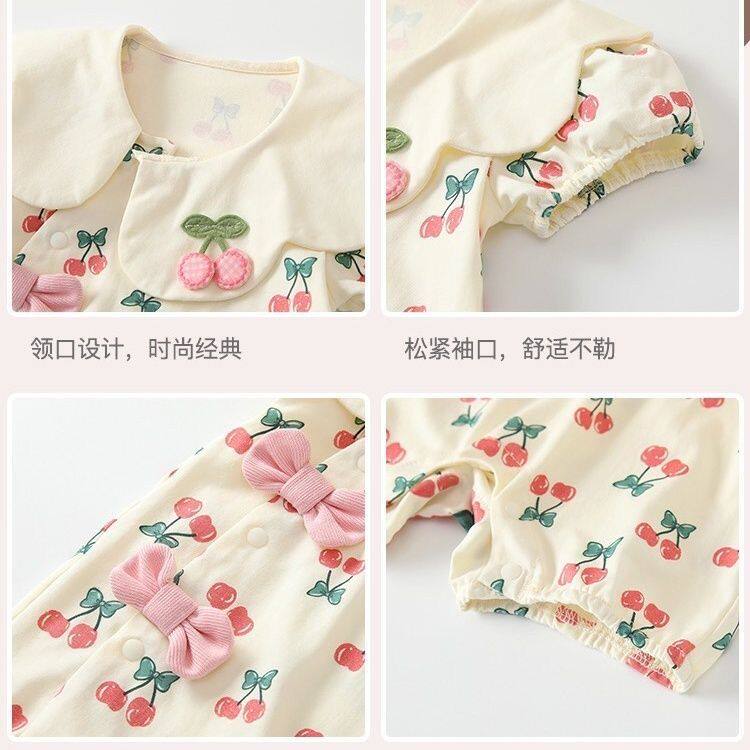 BABY CLOTHES SUMMER CLOTHES NEWBORN BABY GIRL ONESIE PRINCESS FULL MOON HUNDRED DAYS HA CLOTHES CRAWLING CLOTHES SUMMER THIN