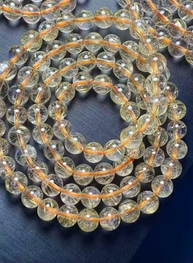 天然发晶三圈手链串6mm左右暴力财吸金多圈首饰礼物女