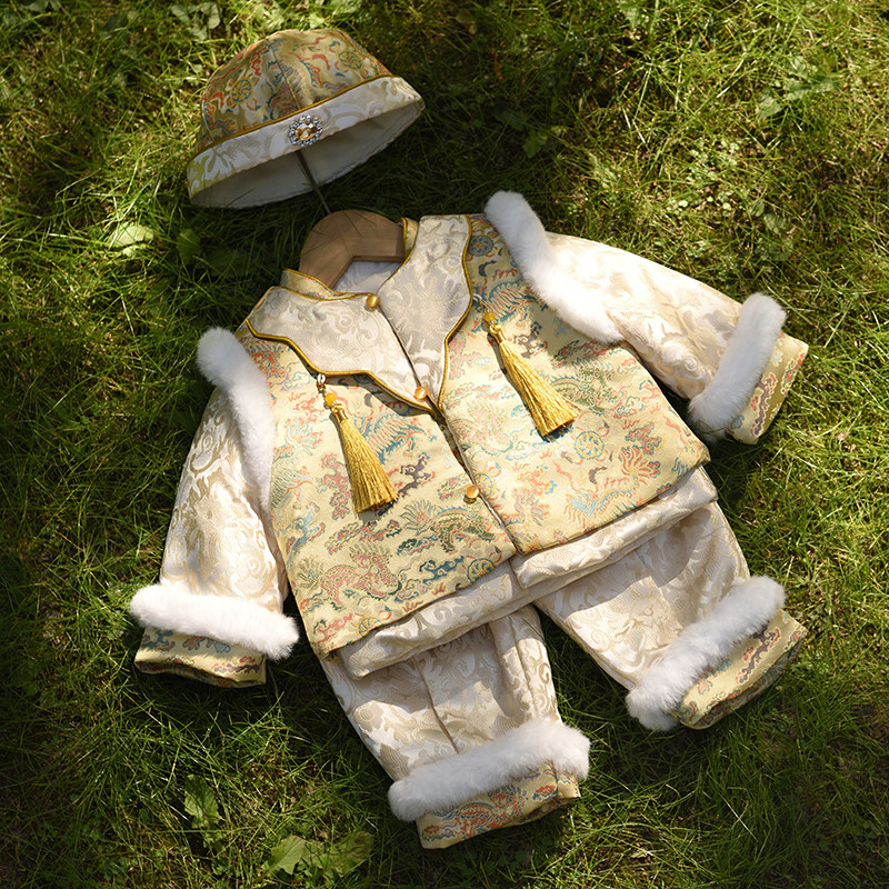 【祥瑞】宝宝周岁礼服冬季男童生日宴礼服国风拜年服唐装婴儿抓周,童装/婴儿装/亲子装,唐装,淘宝优惠券,粉丝福利购,淘宝优惠卷