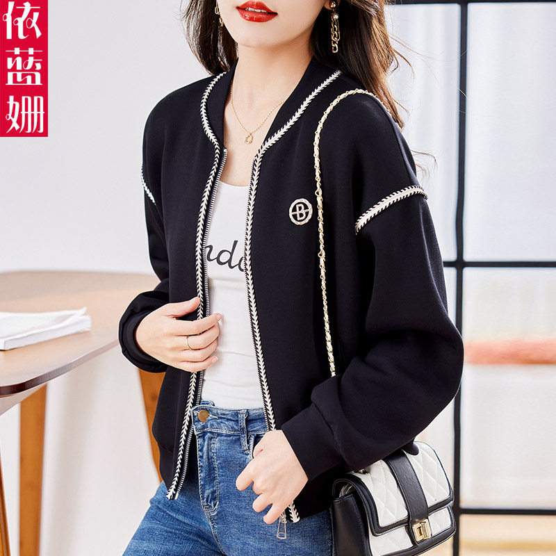 小香风棒球服外套女2024年春季新款高级感小个子短款夹克休闲上衣