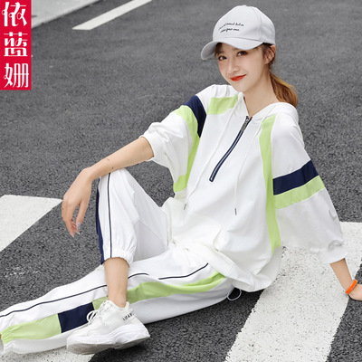 2024休闲运动套装宽松蝙蝠袖连帽