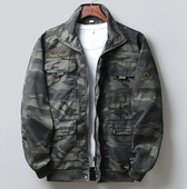 迷彩服工作服男单件上衣男工地干活劳保工装 春秋款 外套男户外军迷