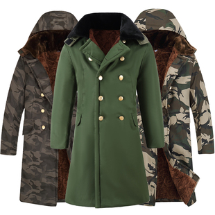 棉衣男军大衣冬季 加厚加绒棉大衣迷彩外套防寒工作服棉袄劳保长款