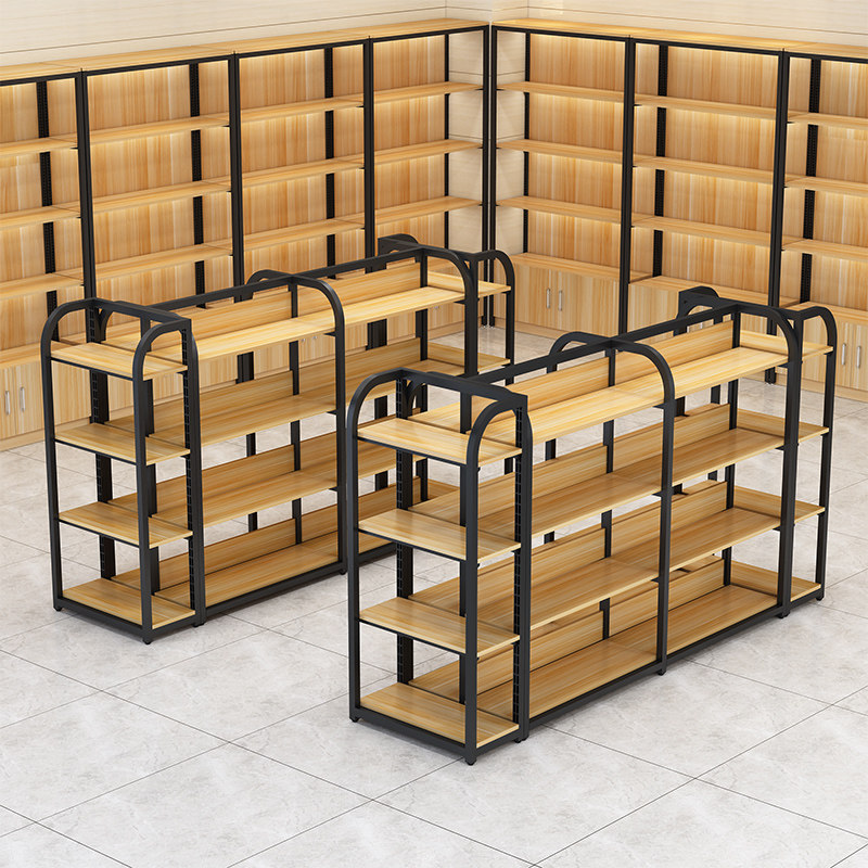 超市货架展示架便利店展示台零食产品展柜展台中岛展示柜