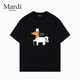 Mardi Mountain韩国正品 2026夏新款 专柜授权 黑白纯棉短袖 女t恤
