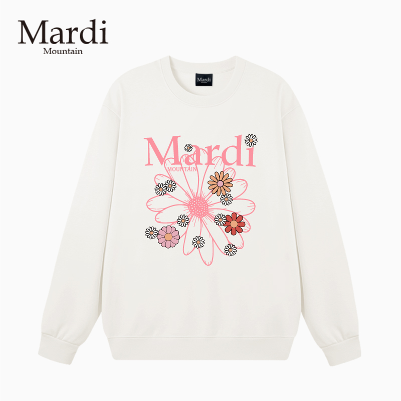 专柜授权Mardi Mountain韩国正品小雏菊秋冬款印花套头长袖女卫衣
