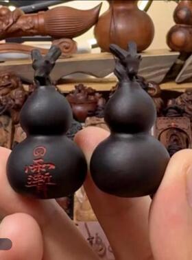 木小铜葫芦项链女士佩戴吊坠项坠饰品铜小金大开钥匙扣包挂件迷你
