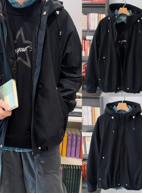 青少年秋冬连帽防风工装冲锋衣潮