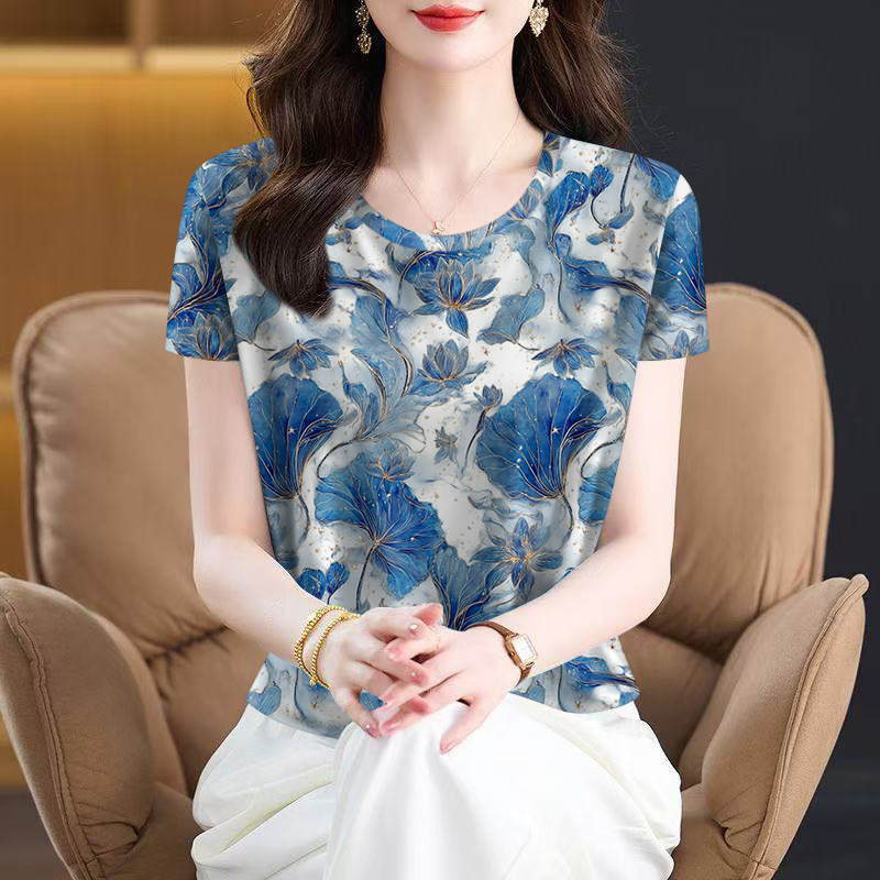夏季新款印花短袖T恤女